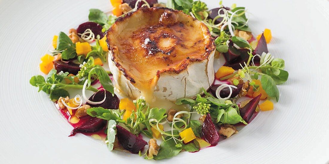 You do win friends with goats cheese brulee salad