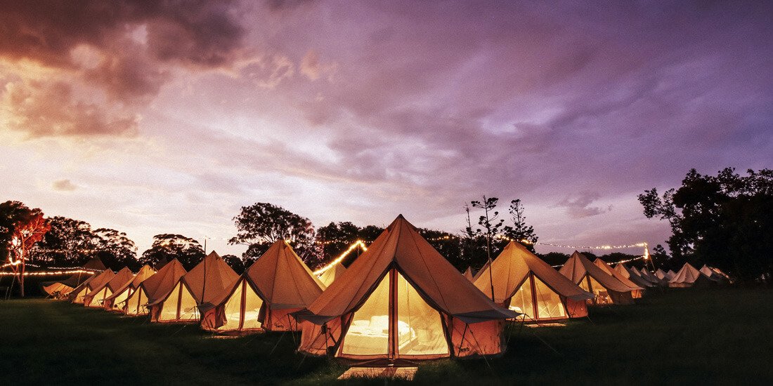 Go glamping in Byron Bay's luxury pop-up hotel this Christmas