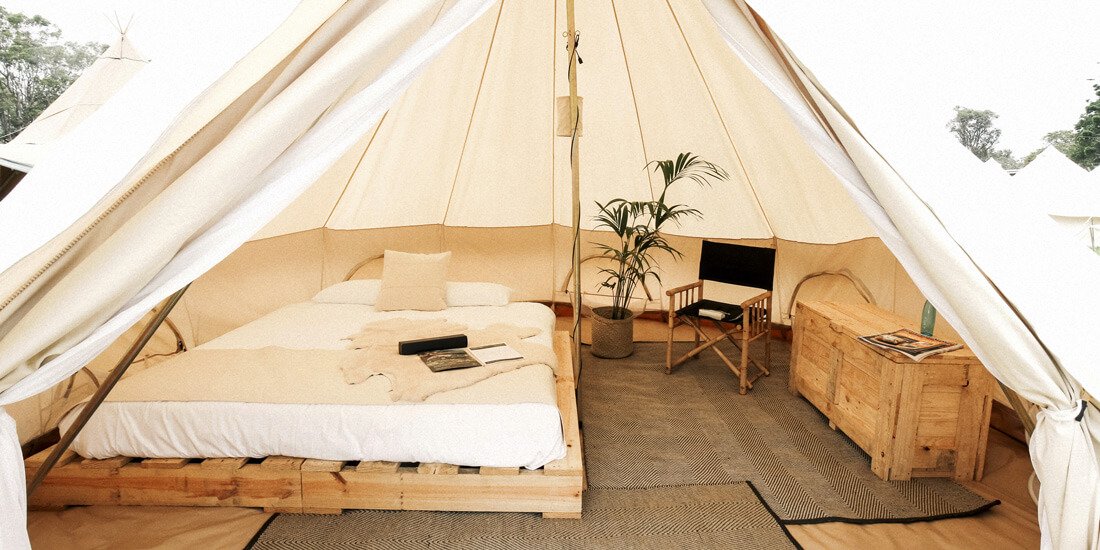 Go glamping in Byron Bay's luxury pop-up hotel this Christmas