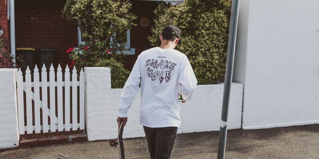 Independent menswear label The Snake Hole combines art, tees and VBs in its new 2017 drop