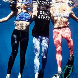 Add some sass to your ocean wardrobe with surf leggings from Byron Bay's Salt Gypsy