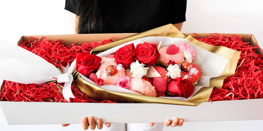 Ditch the flowers and sweeten the deal with a bouquet of doughnuts from Sugar Gathered