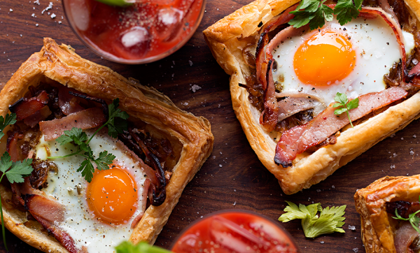 Start your morning right with an egg and bacon galette