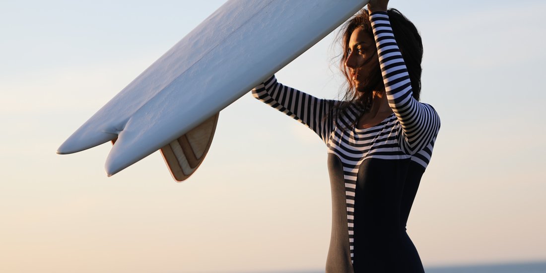 Tackle the ocean with femininity and style in surfsuits from Lore of the Sea