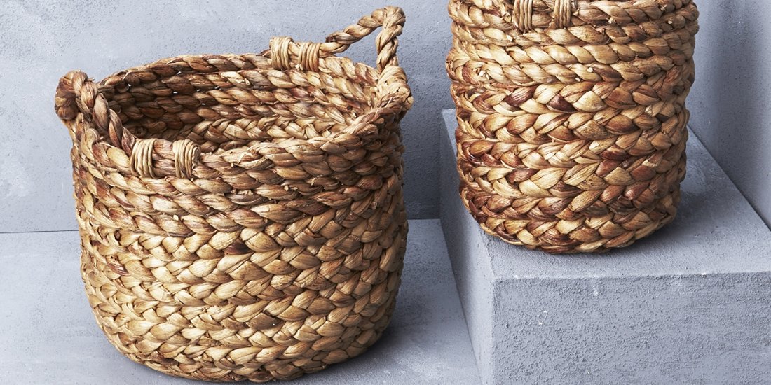 Store stuff stylishly in a hand-weaved baskets from Inartisan