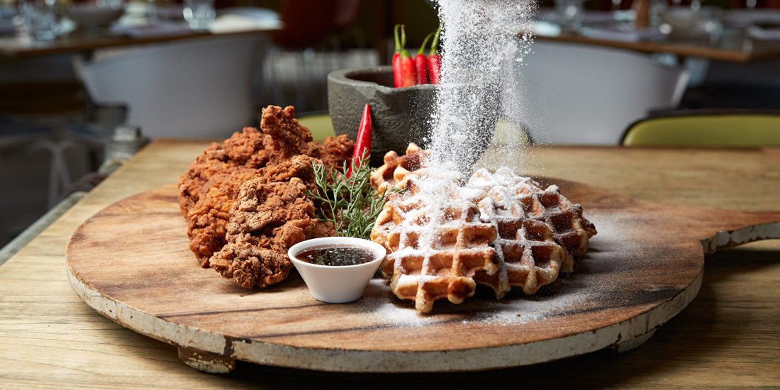 Sip bubbles and feast on fried chicken and waffles at QT's The Bazaar Brunch