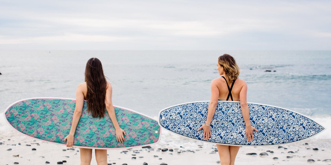 Get sliding on artist-designed women's surfboards from Nusa Indah