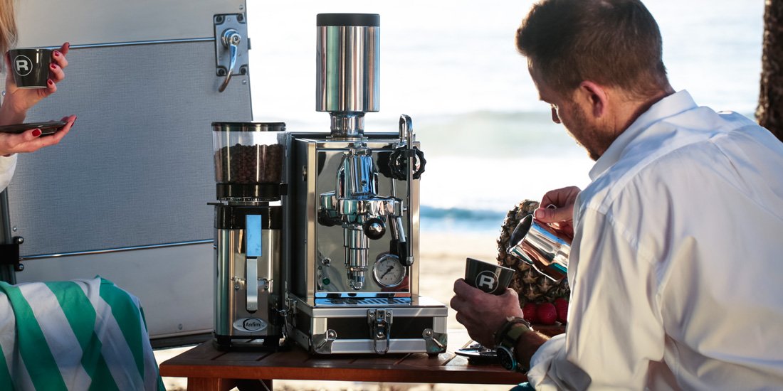 Sip specialty brews on your travels with this portable coffee machine from Rocket Espresso