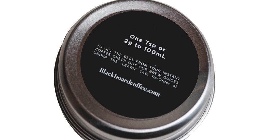 Blackboard is making instant coffee cool again with its nifty new tin of freeze-dried happiness