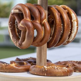 Feast on pretzels, spatzle and Bavarian doughnuts at Oktoberfest on The Lawn this month