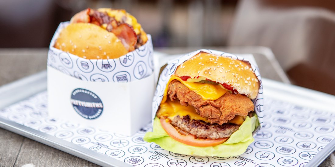 Munch on a mighty mac’n’cheese burger and crispy fried chicken at the all-new Pattysmiths Miami