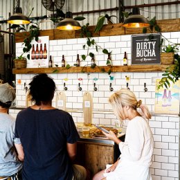 An alcoholic-kombucha brewery and taproom has opened its doors in Byron Bay