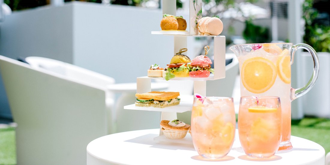 Let's sip! QT has launched an outdoor summer high tea featuring bottomless jugs of Aperol