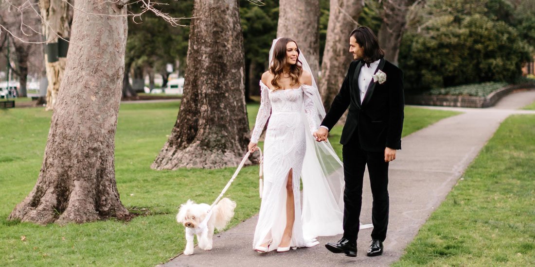 Primp your pooch with custom bridal dog wear from Sebastian Says