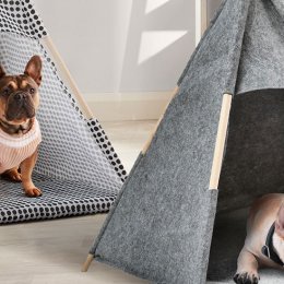 Treat your fur baby to their own personal teepee and dashing duds