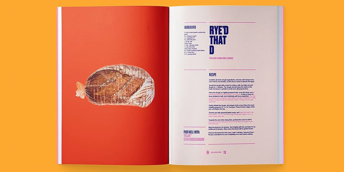 Sexy sourdoughs and banging baguettes – Trojan's 69-page bread cookbook reminds couples to get busy