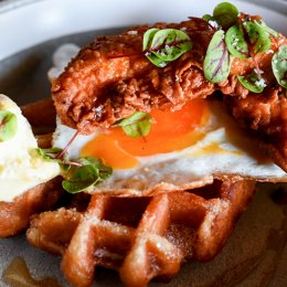 Palm Beach burger joint Burgster launches Sunday brunches featuring fried-chicken waffles and bloody Marys