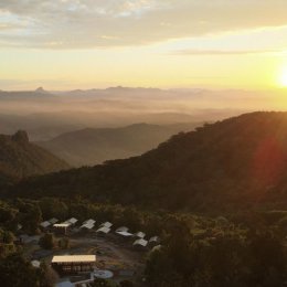 Need an escape? Gather around the fire pit at the new O’Reilly’s hinterland campground