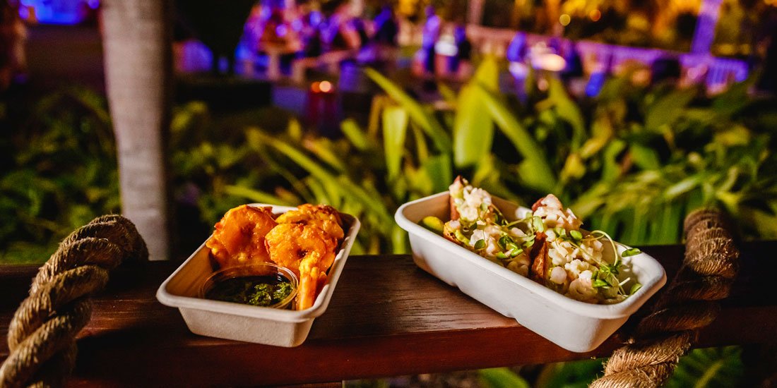 Indulge in tropical cocktails and Jamaican-inspired eats at The Star's Caribbean on The Lawn