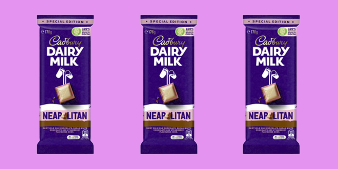 Good things come in threes – Cadbury is releasing a Neapolitan chocolate block