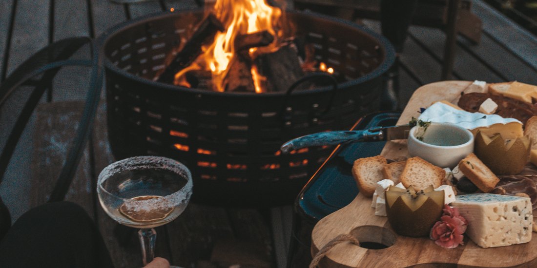 Snack on toasted marshmallows and sip cocktails by your own personal fire pit at Robina Pavilion