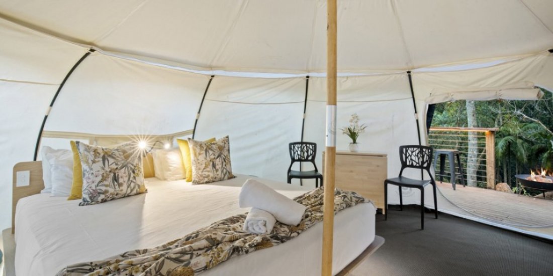 Take glamping to a whole new level at Cedar Creek Lodges