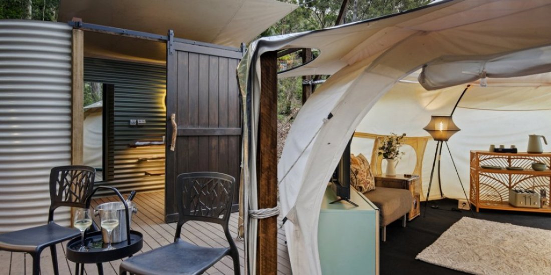 Take glamping to a whole new level at Cedar Creek Lodges