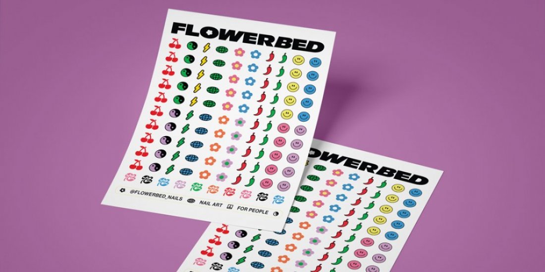 Live out your 90s dreams with Flowerbed Nails stickers