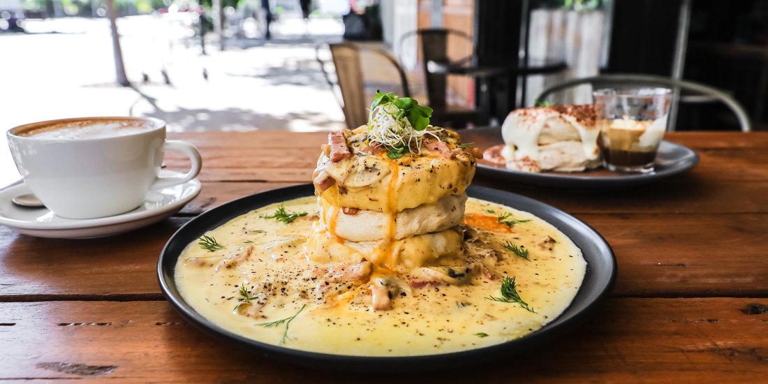 Stick a fork into a stack of souffle pancakes at Palm Beach's Raijin
