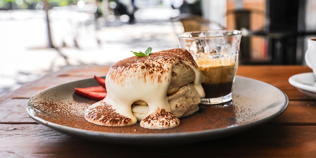 Stick a fork into a stack of souffle pancakes at Palm Beach's Raijin