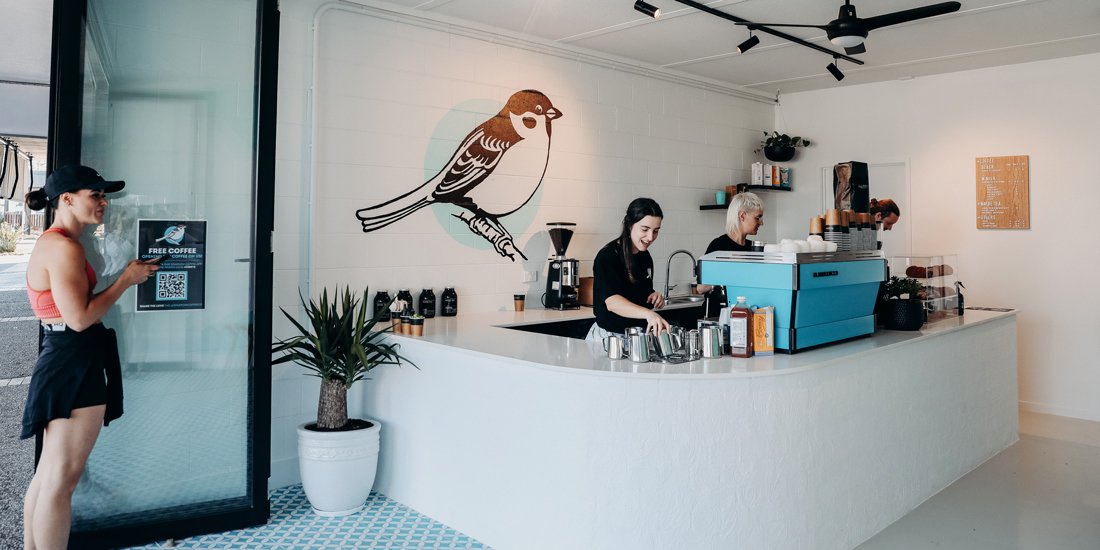 Sparrow Coffee Co flies into Nobby Beach to fill your morning with quality brews on the fly