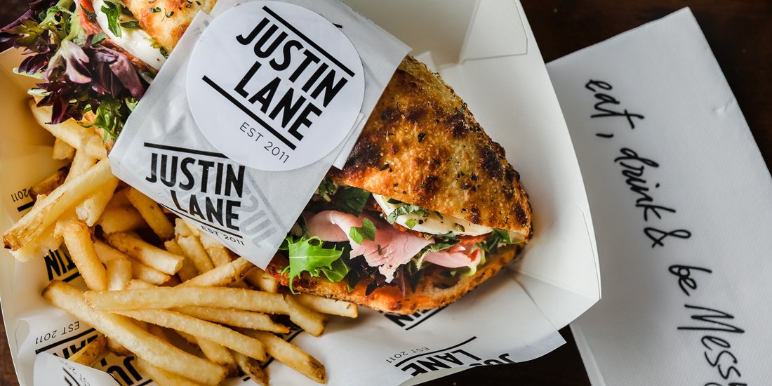 Skip the tinned tuna lunch and make haste to Justin's Sandwich Shop for a meatball sandwich