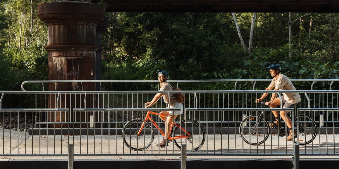 Pump the tyres and get rolling through the newly opened Northern Rivers Rail Trail