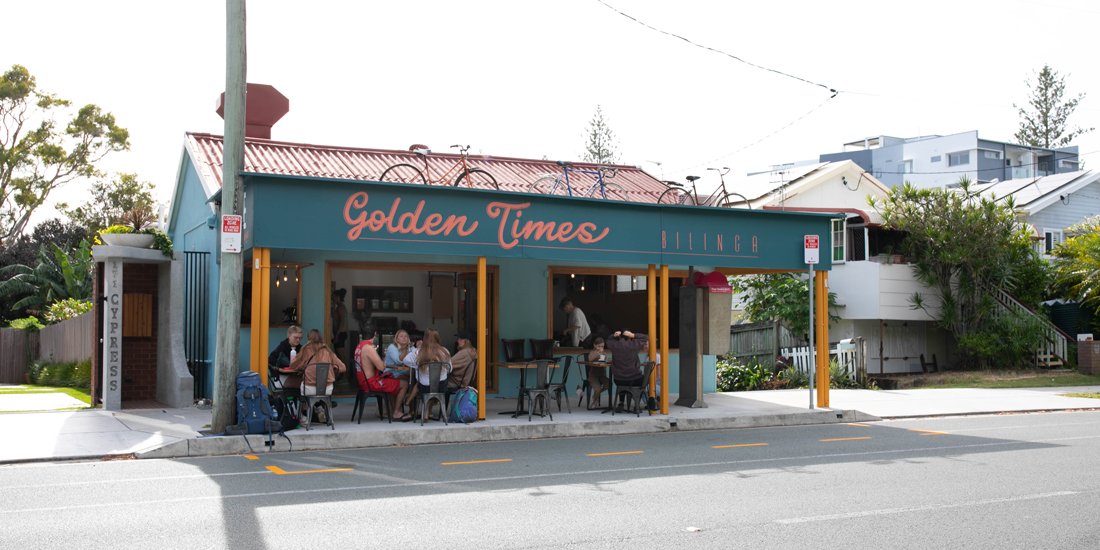Munch on peach-topped Weet-Bix and sip coffee at Bilinga's new Golden Times cafe