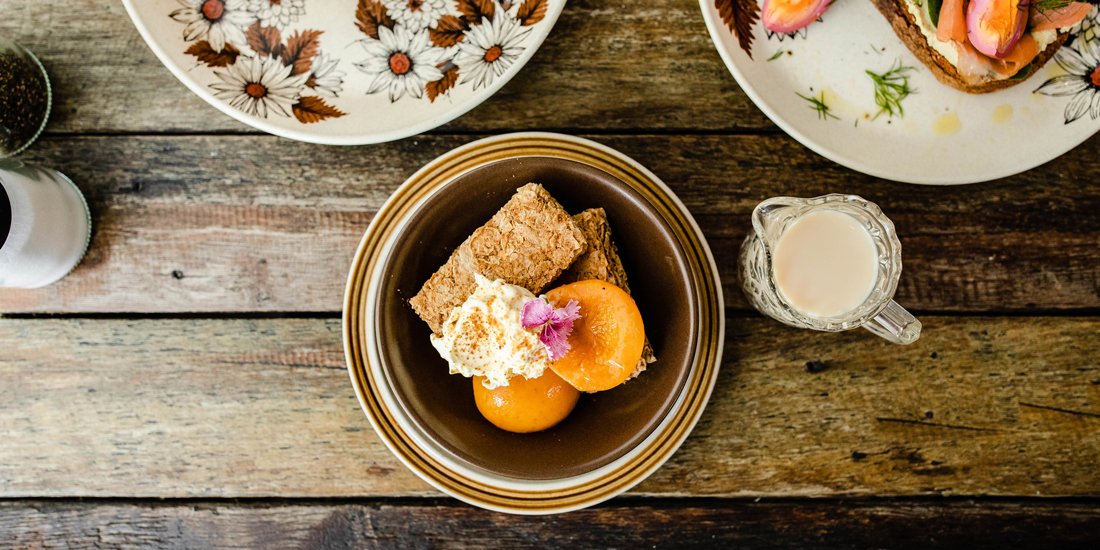 Munch on peach-topped Weet-Bix and sip coffee at Bilinga's new Golden Times cafe