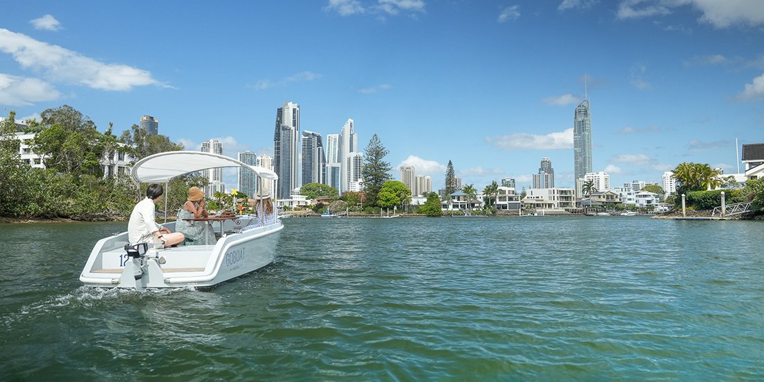 Ahoy, mates! Eco-friendly electric picnic boats by GoBoat are setting sail from Isle of Capri on the Gold Coast