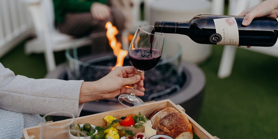 Get cosy with wine and charcuterie around a fire pit this winter