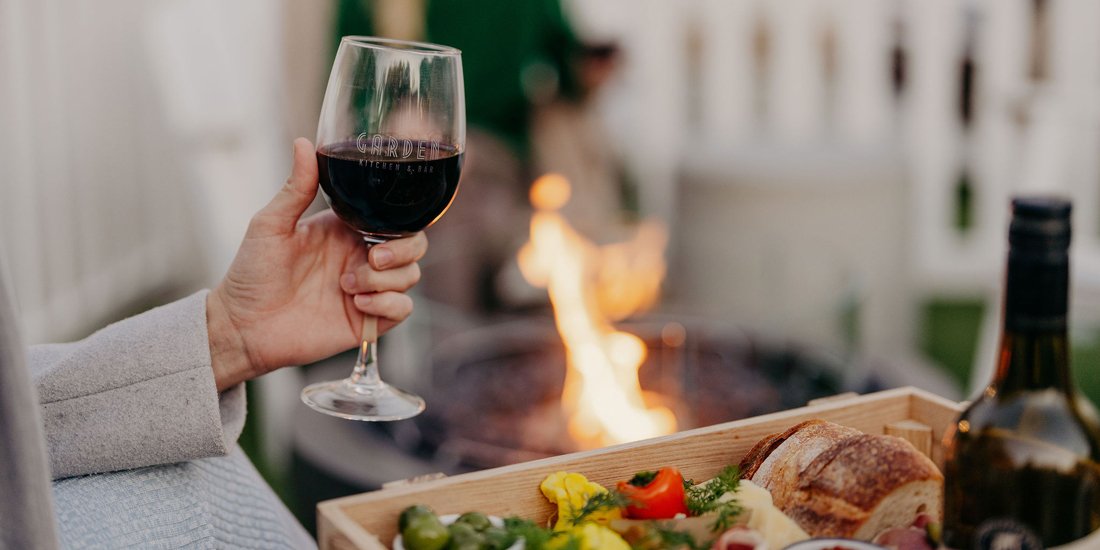 Get cosy with wine and charcuterie around a fire pit this winter