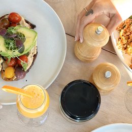 But first, mimosas – raise your glass at Refinery Coffee's bottomless brunch