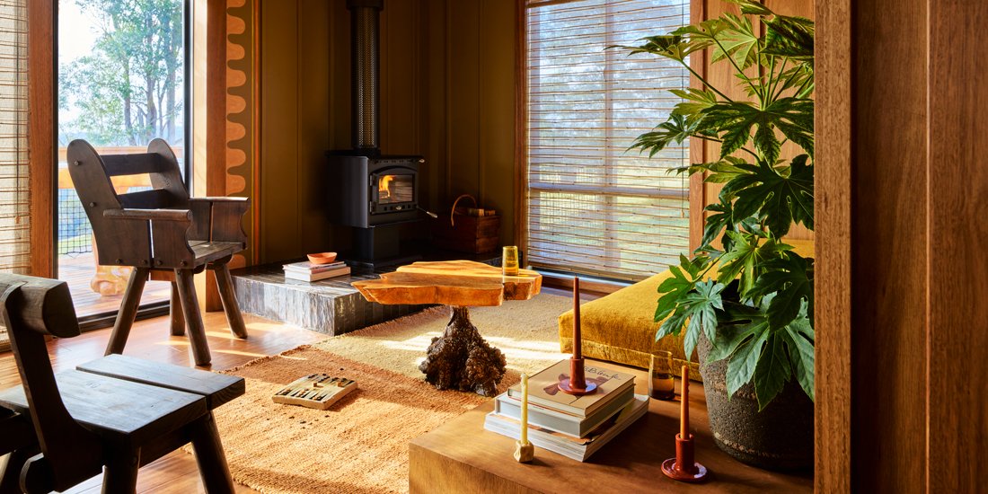 Say salutations to Sun Ranch, a 1970s Cali-inspired estate nestled in the Byron Bay hinterland