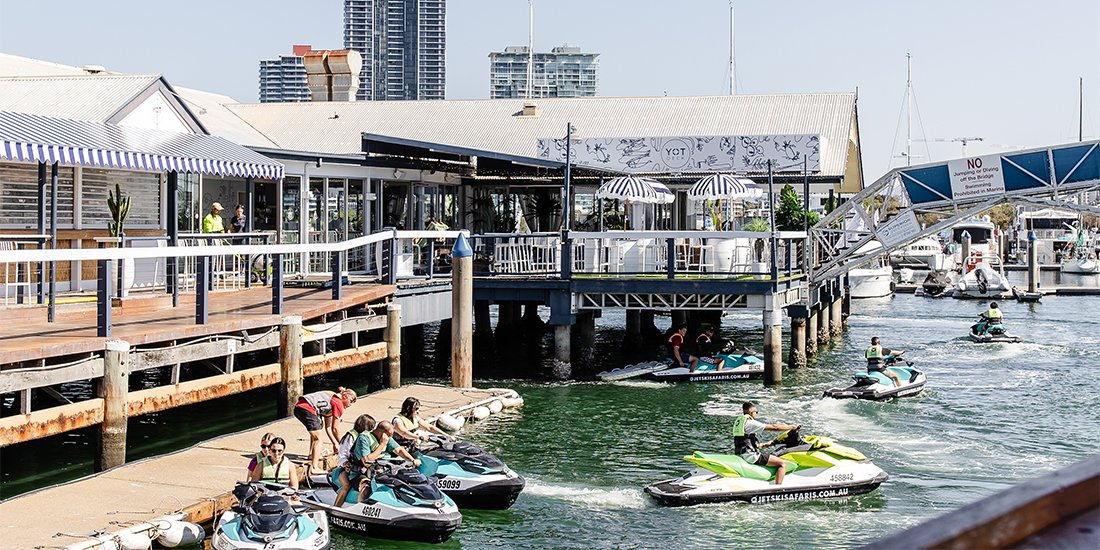 YOT Deck has transformed Fisherman's Wharf Tavern into a chic coastal-inspired pop-up bar