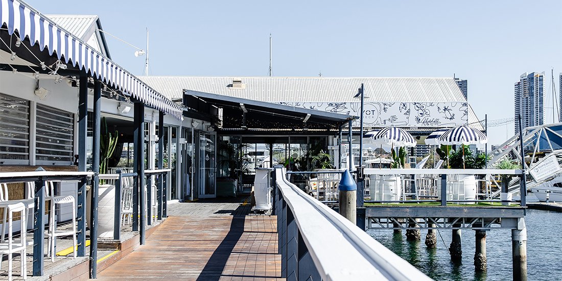 YOT Deck has transformed Fisherman's Wharf Tavern into a chic coastal-inspired pop-up bar