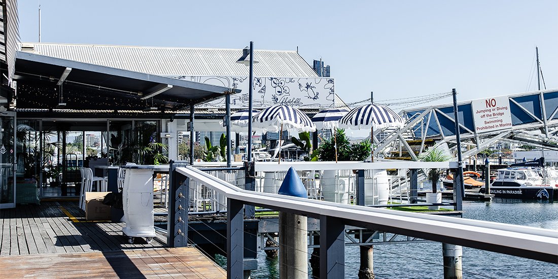 YOT Deck has transformed Fisherman's Wharf Tavern into a chic coastal-inspired pop-up bar