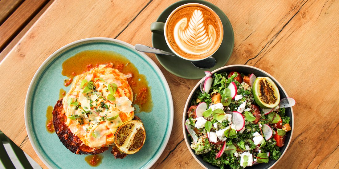 Tuck in to Biscoff crumpets and brekkie tacos by the beach at Currumbin's Kinship Cafe