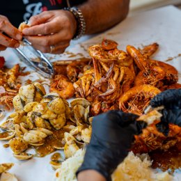 Don a bib and get your hands dirty at Broadbeach's new seafood joint, Kickin'Inn