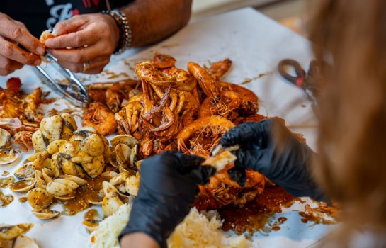 Don a bib and get your hands dirty at Broadbeach's new seafood joint, Kickin'Inn