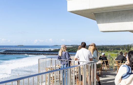 Enjoy brews, views and a spot of whale watching at Coolangatta's Black Dingo Cafe